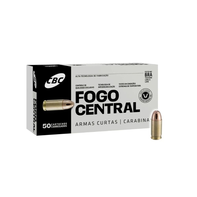 Munição CBC Treina 9mm ETOG 124gr - CX 50un